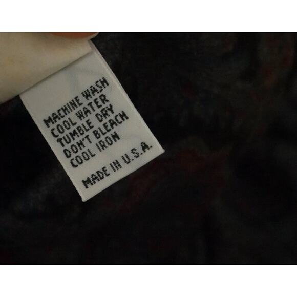 Vintage Small Flannel Prairie Dress Cottagecore Paisley Modest Victorian 80s - Picture 10 of 10